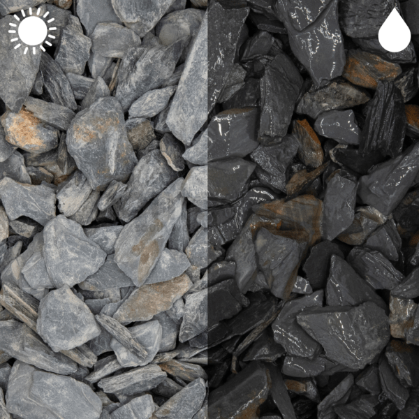 Blue-Grey (Charcoal) Slate Chippings 20mm