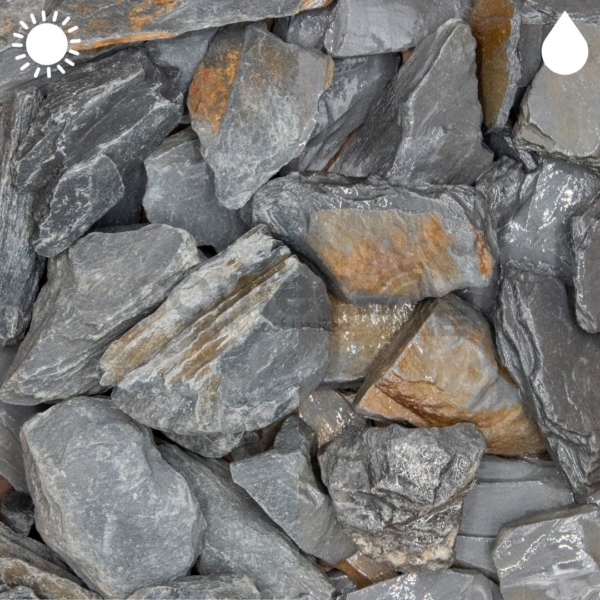 Blue-Grey (Charcoal) Slate Chippings 40mm