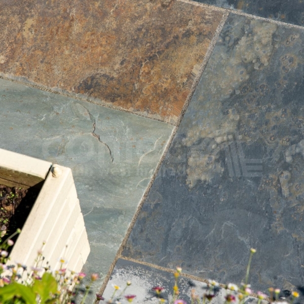 Ocean Riven Slate Paving Copper