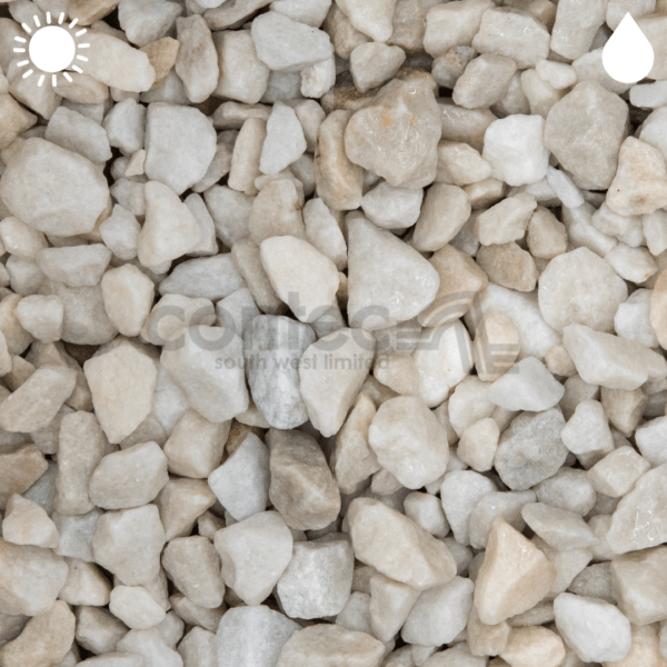 Spanish White Chippings 20mm