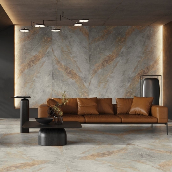 Auric Porcelain Floor & Wall Tiles Light Grey