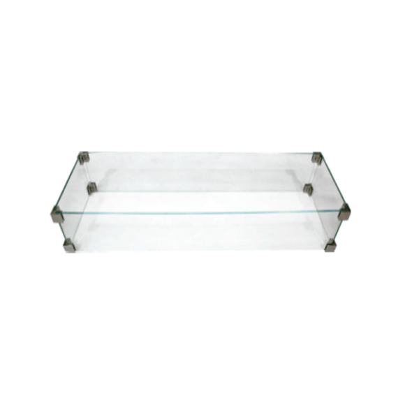 Rectangular Fire Table Glass Surround