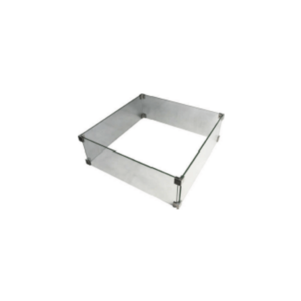 Square Fire Table Glass Surround