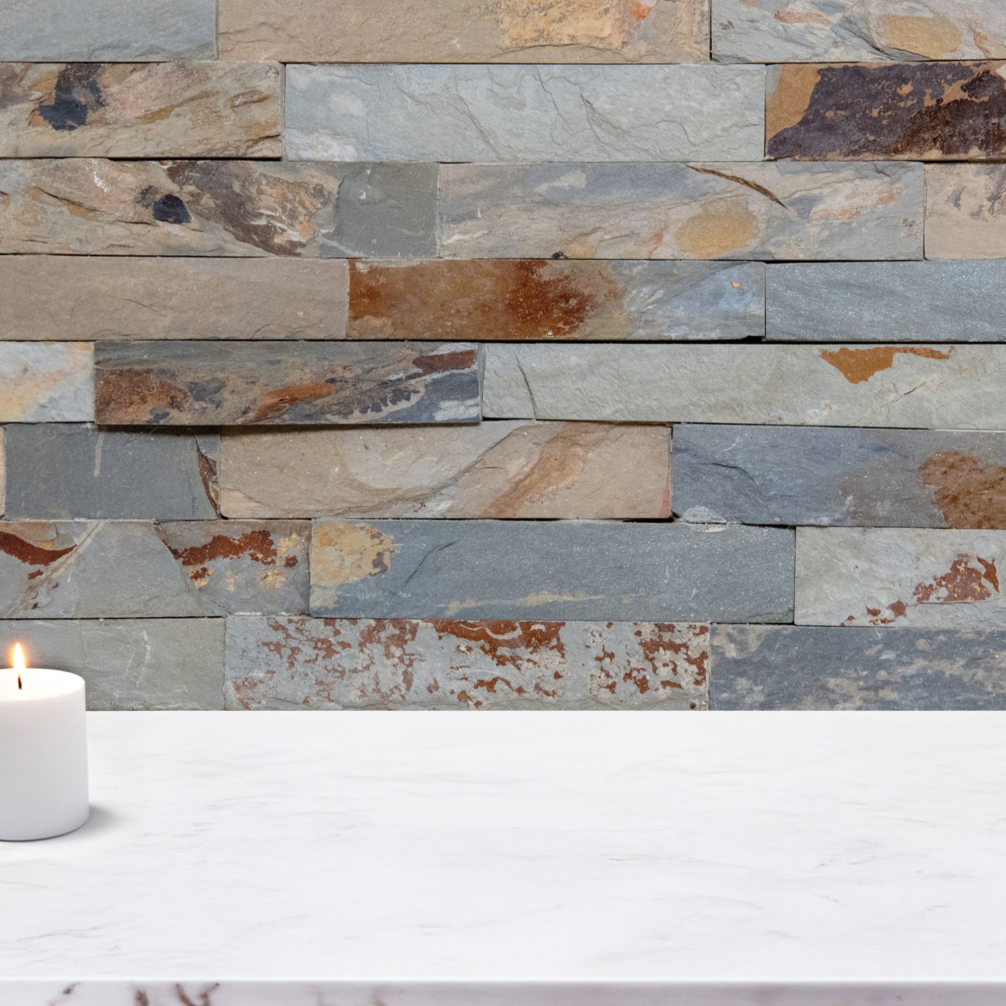 wall cladding grey-copper slate